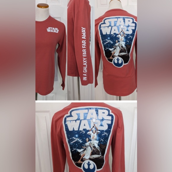 Star Wars Pink Coral Long Sleeve T-Shirt In A Galaxy Far Far Away - Picture 4 of 4